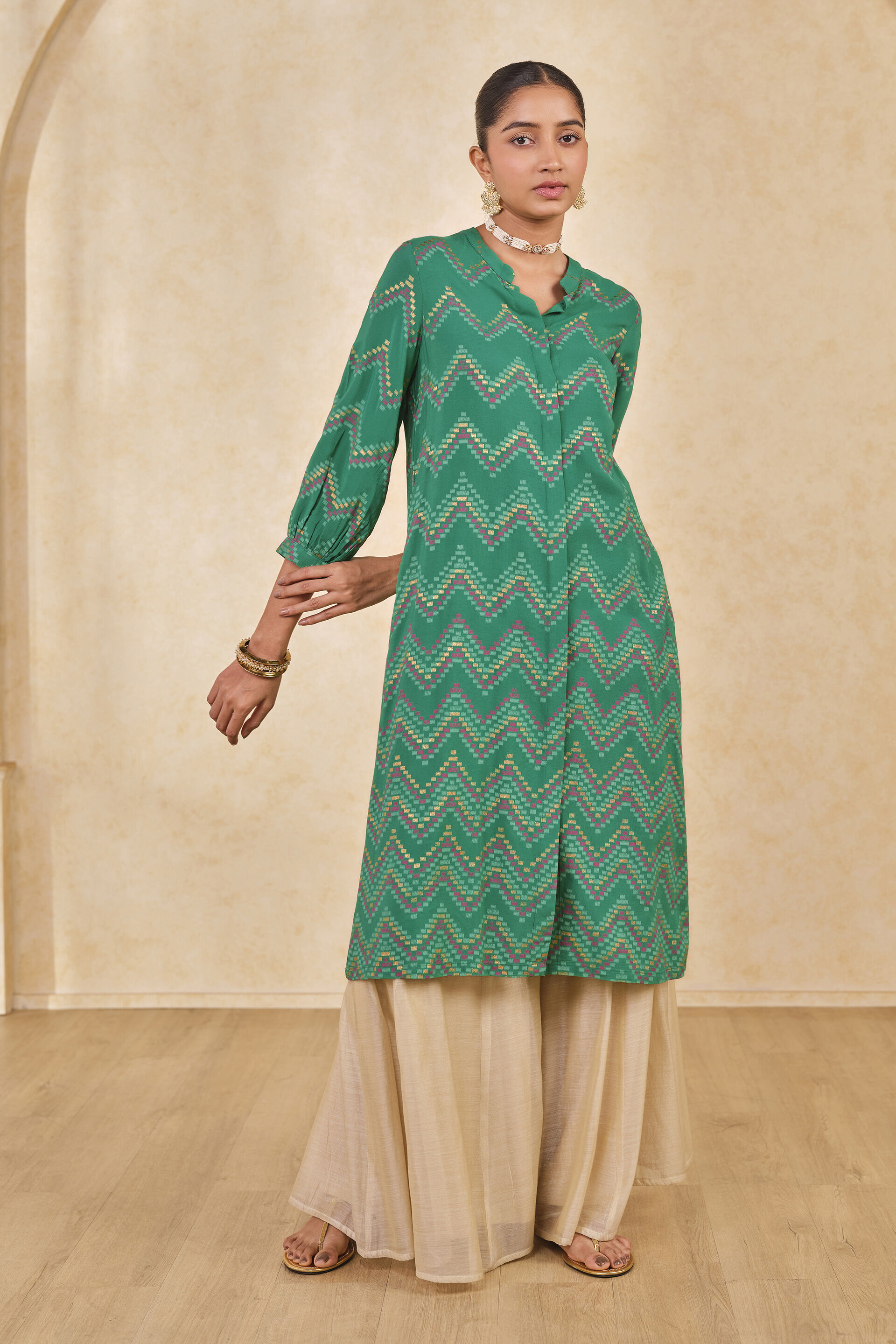 The Deewani Kurta, Green, image 3